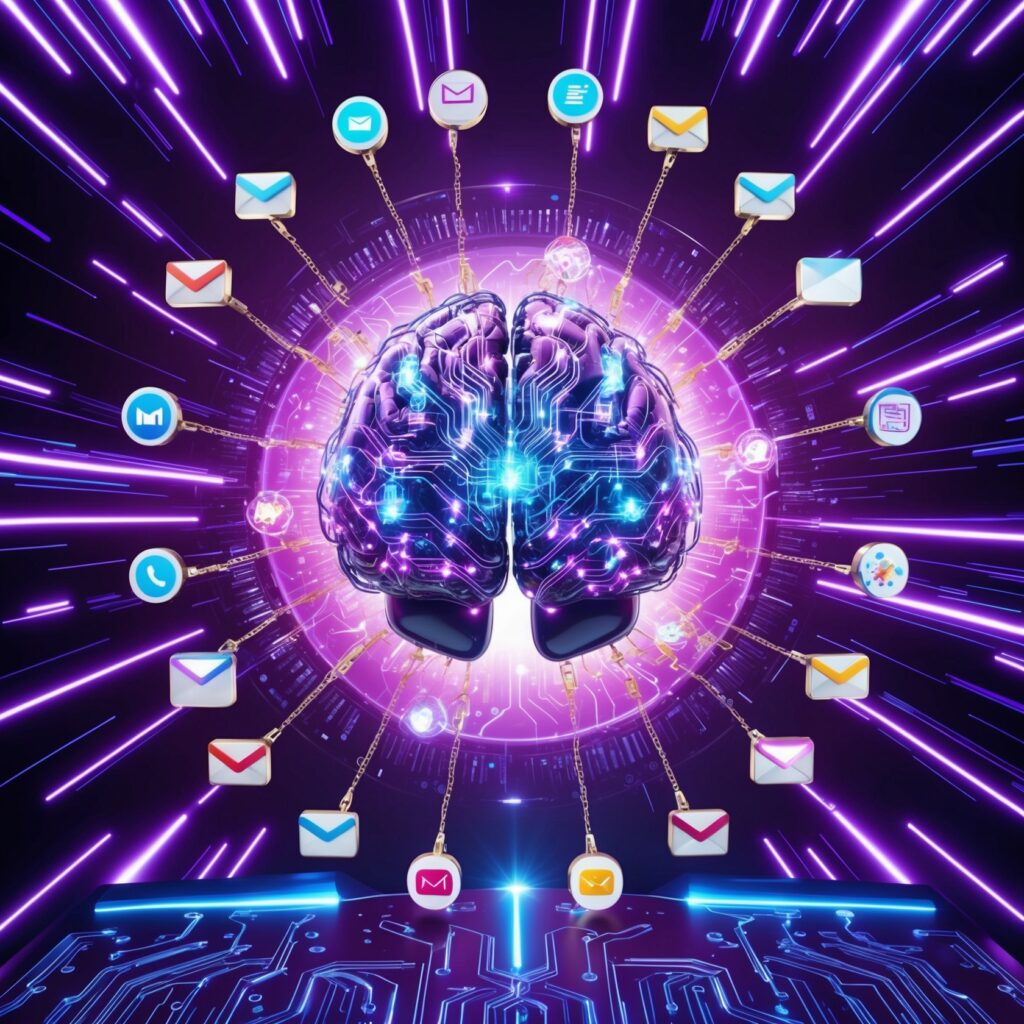 Visual representation of automated email workflow showing trigger points, customer segments, and personalized messaging paths